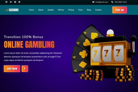 Online Gambling & Casino Template