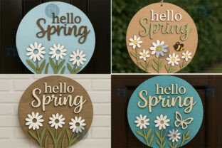 Paper Cut Hello Spring SVG Bundle · Creative Fabrica