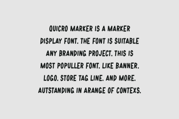 Quicro Marker Font PNG with transparent background - Preview 3