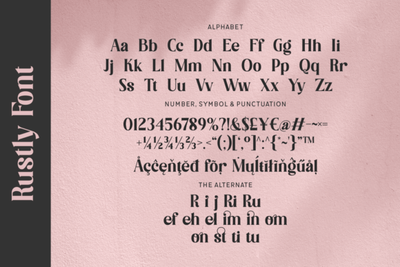 Rustly Font PNG with transparent background - Preview 3
