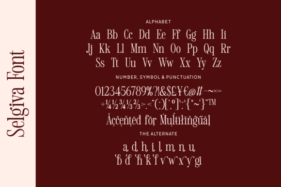 Selgiva Font PNG with transparent background - Preview 3