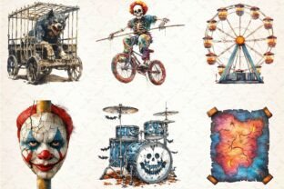 Spooky Circus Clipart Graphic by Creative Canvas · Creative Fabrica