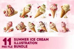Summer Ice Cream PNG Bundle Graphic by Hega Prakosa · Creative Fabrica