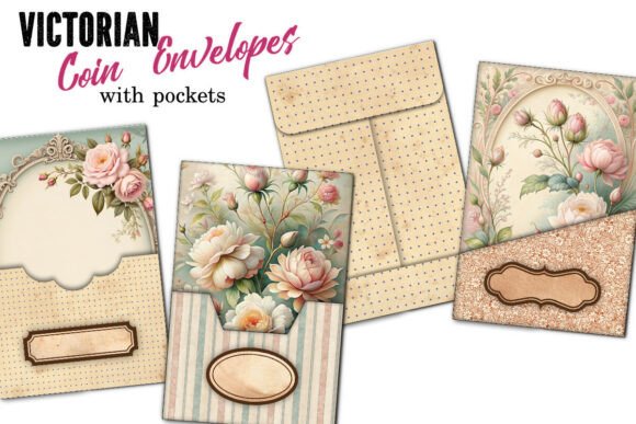 Vintage Floral Coin Envelopes & Pockets
