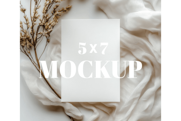 5x7 Birthday Invitation Card Mockup