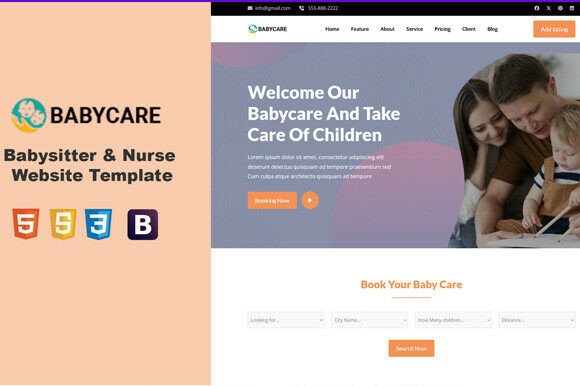 Babysitter & Nurse HTML Template