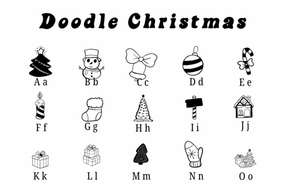 Doodle Christmas Font - Preview 1
