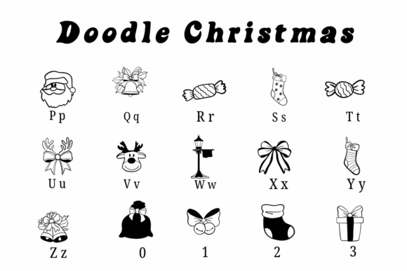 Doodle Christmas Font - Preview 2