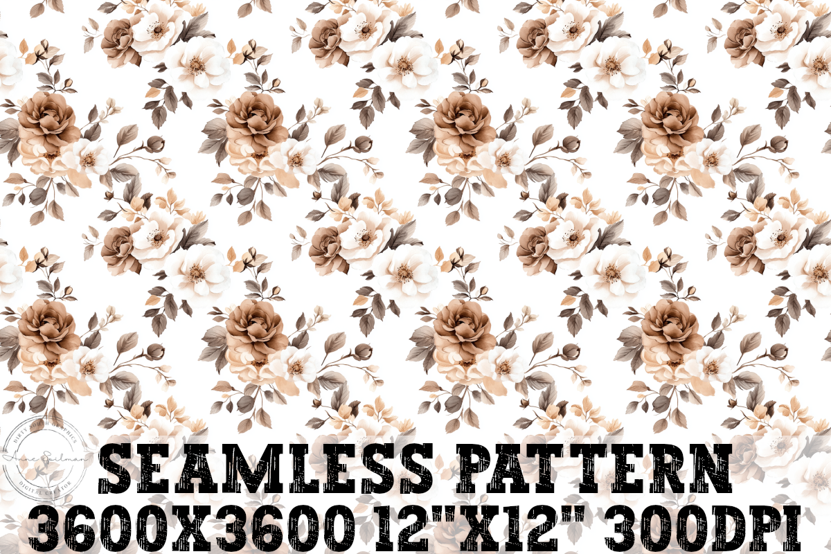 Fall Floral Seamless Pattern Graphic by Dirty South Graphics · Creative ...