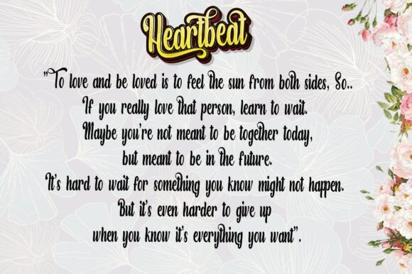 Heartbeat Font - Preview 6