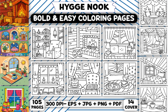 Spooky Stuff: Bold & Easy Coloring Pages Graphic by HappyColor Design ...