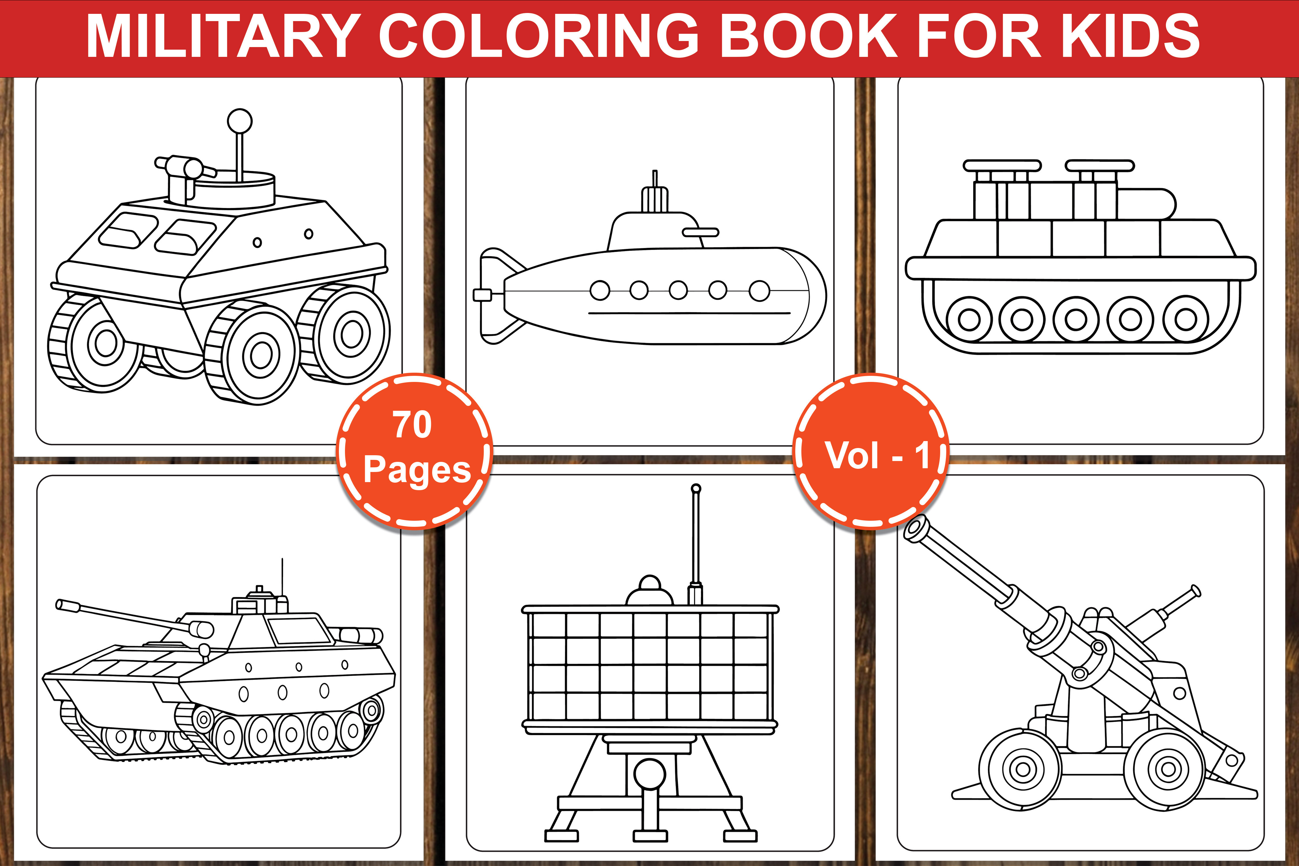 Military Coloring Book for Kids