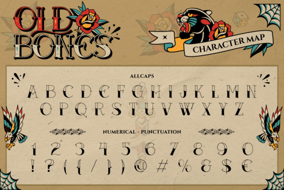 Old Bones Font PNG with transparent background - Preview 1