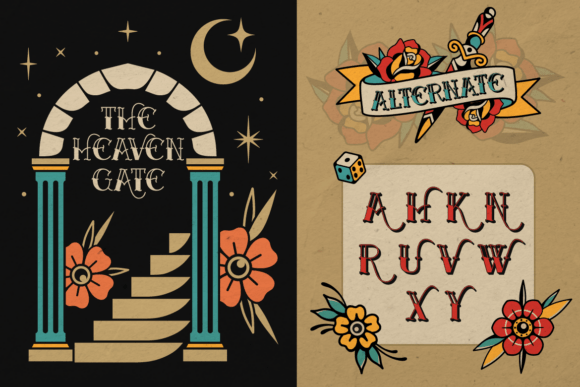 Old Bones Font PNG with transparent background - Preview 5