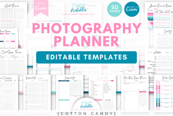 Photography Planner Canva Templates | CC