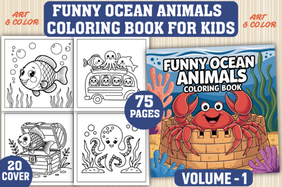75 Funny Ocean Animals Coloring Pages