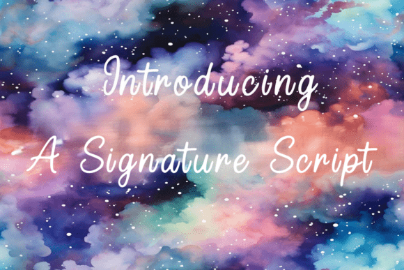 A Signature Script Font - Preview 1