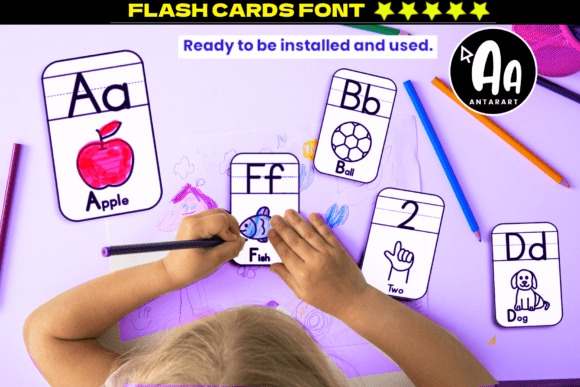 Abcd Ref Flash Cards  Font - Preview 1