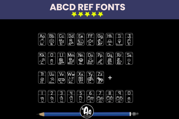 Abcd Ref Flash Cards  Font - Preview 2