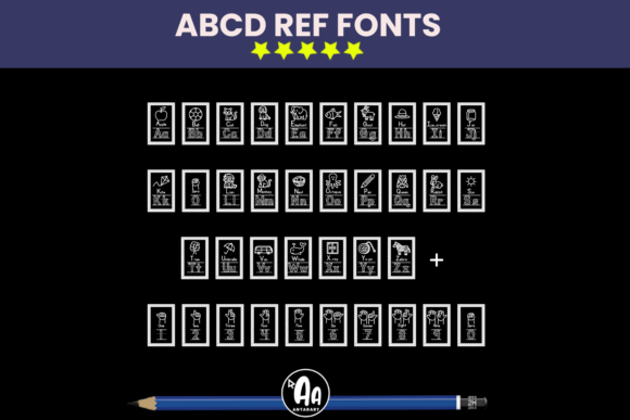 Abcd Ref Flash Cards polka Dot Font - Preview 2