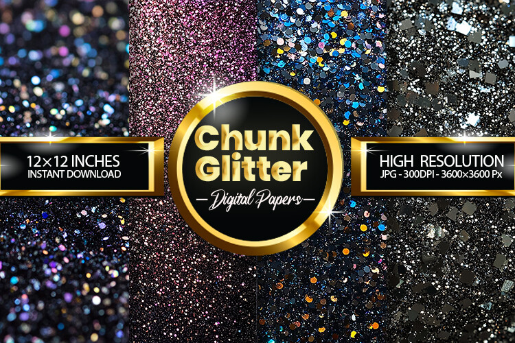 Chunk Glitter Digital Papers Graphic by Hurairagraphics · Creative Fabrica