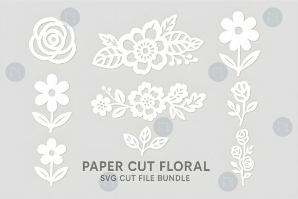 Paper Pattern Svg Elegant Paper Cut Floral SVG Bundle · Creative Fabrica