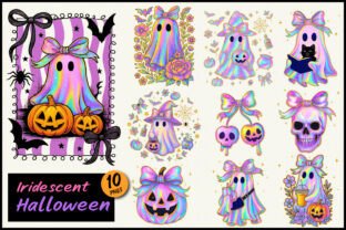 Halloween Iridescent Ghost Bundle Png Graphic by DSIGNS · Creative Fabrica