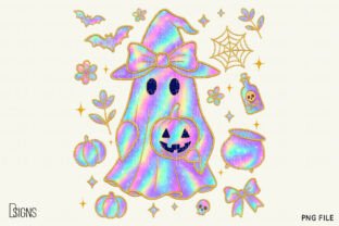 Halloween Iridescent Ghost Bundle Png Graphic by DSIGNS · Creative Fabrica