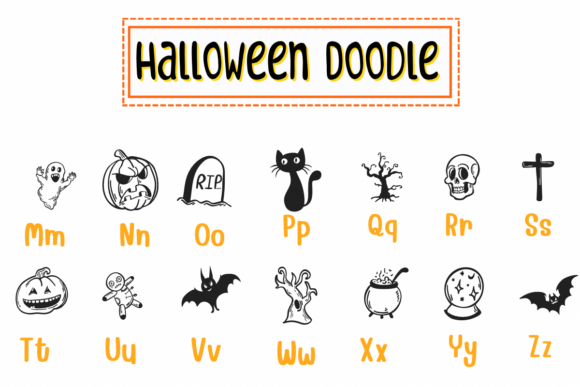 Halloween Doodle Font - Preview 2