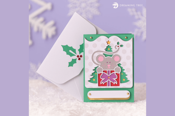 Mouse Greeting Card SVG