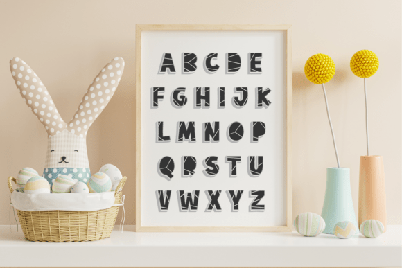 Paper Slice Font PNG with transparent background - Preview 6