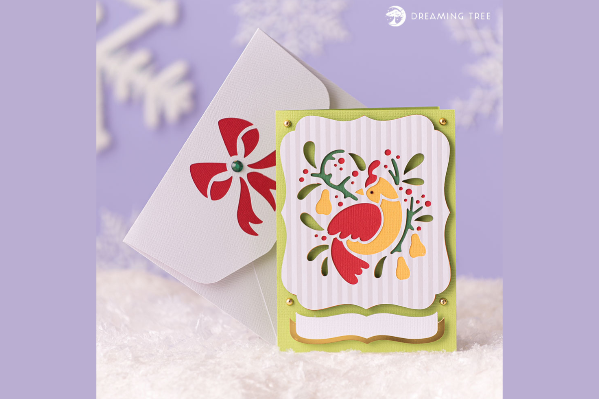 Partridge Pear Greeting Card SVG