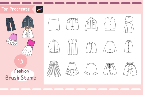 Procreate Brush Stamp Fashion