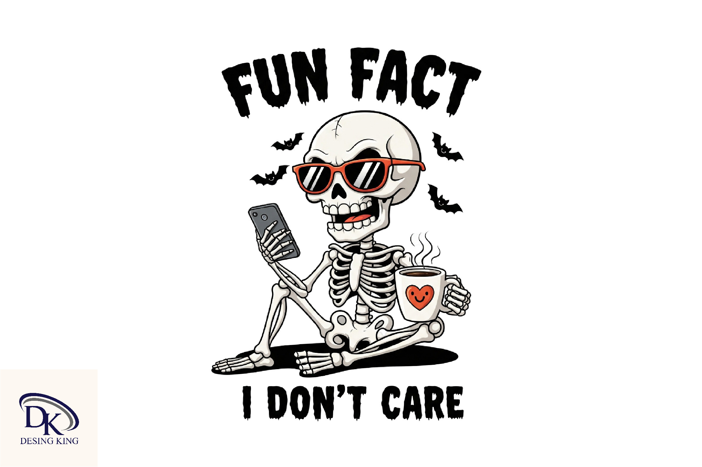 Sarcastic Skeleton Coffee Halloween Png Graphic by designking ...