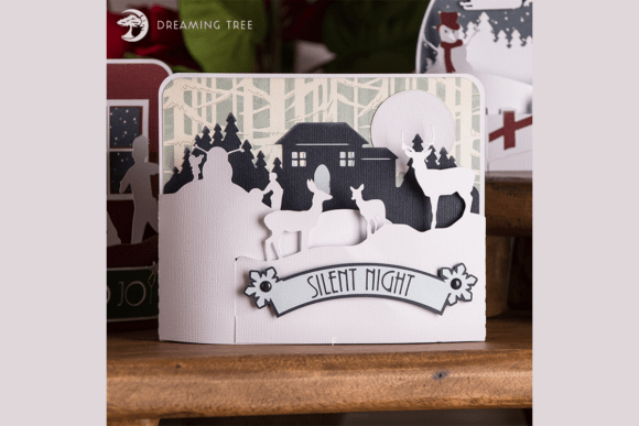 Silent Night Bendi Card SVG