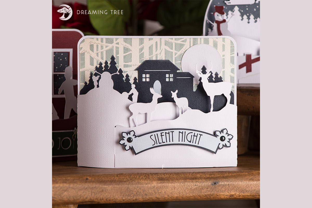 Silent Night Bendi Card SVG