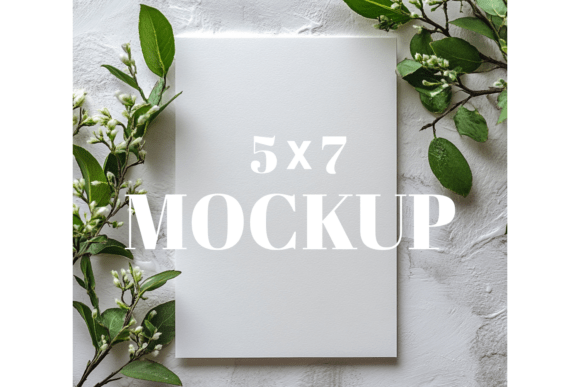 5x7 Birthday Invitation Card Mockup