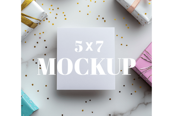 5x7 Birthday Invitation Card Mockup