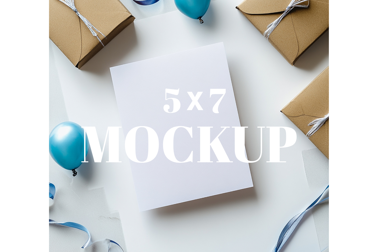 5x7 Birthday Invitation Card Mockup