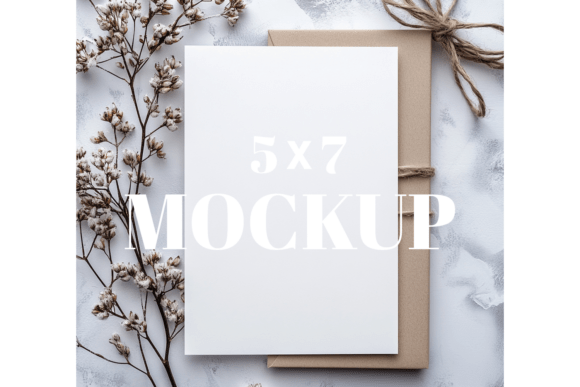 5x7 Birthday Invitation Card Mockup