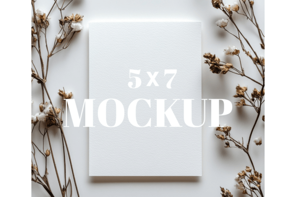 5x7 Birthday Invitation Card Mockup