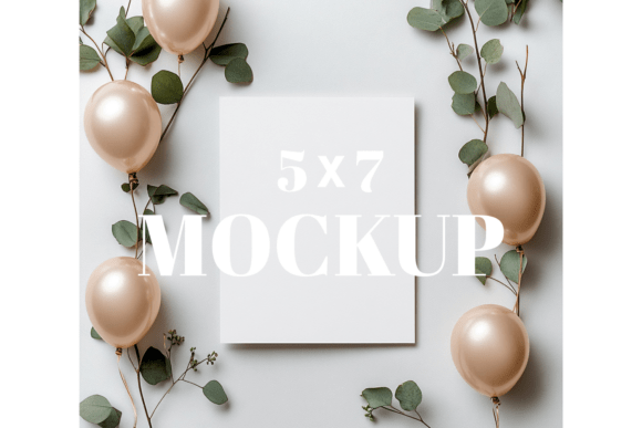 5x7 Birthday Invitation Card Mockup