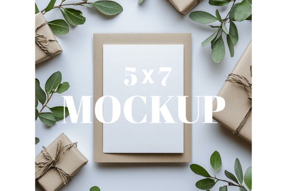 5x7 Birthday Invitation Card Mockup