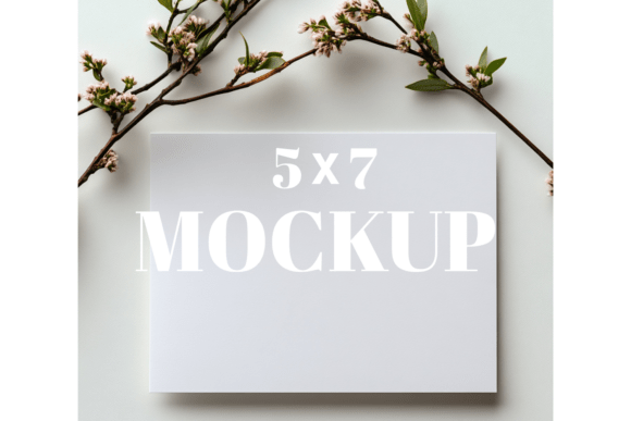5x7 Birthday Invitation Card Mockup