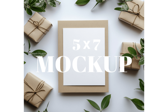 5x7 Birthday Invitation Card Mockup