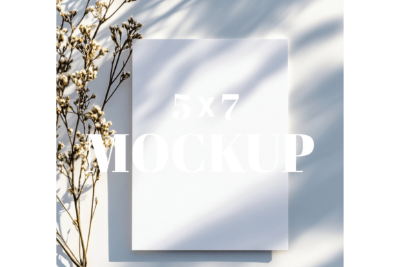 5x7 Birthday Invitation Card Mockup