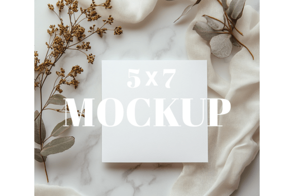 5x7 Birthday Invitation Card Mockup