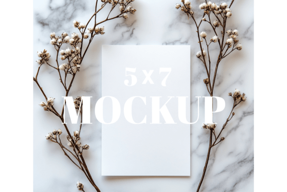 5x7 Birthday Invitation Card Mockup