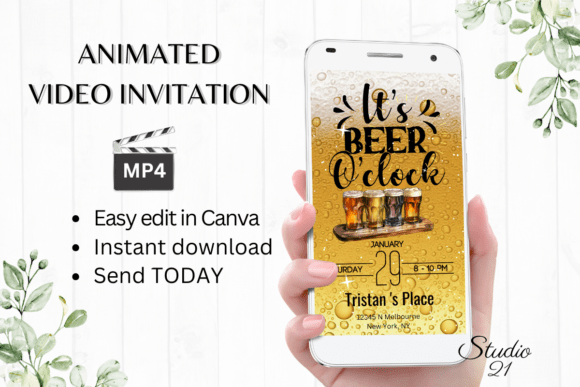 Animated Beer Party Invitation