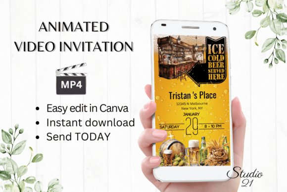 Animated Beer Party Invite